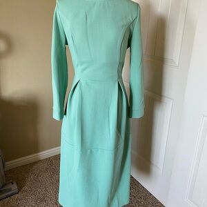 Elegant Mint Green Long Sleeve Dress
